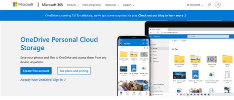 Free Cloud Storage for Photos and Files – Microsoft OneDrive.